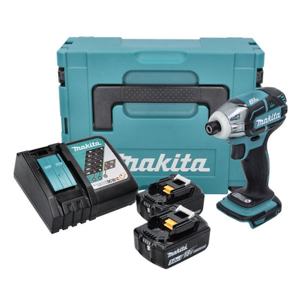 Avvitatore a impulsi a batteria Makita DTS 141 RTJ 18 V 40 Nm 1/4" brushless + 2x batteria ricaricabile 5,0 Ah + caricabatterie + Makpac
