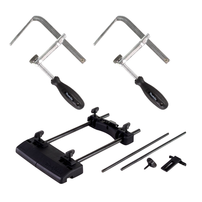 Adattatore per guida Makita ( 194579-2 ) + 2x morsetti ( 194385-5 ) per fresa RP DRT