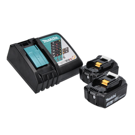 Makita DCL 180 RF B Akku Staubsauger 18 V Schwarz + 2x Akku 3,0 Ah + Ladegerät