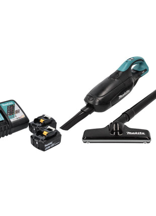 Makita DCL 182 RG B Akku Staubsauger 18 V Schwarz + 2x Akku 6,0 Ah + Ladegerät - Toolbrothers