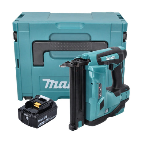 Clavadora con cabezal de batería Makita DBN 500 F1J 18 V 15-50 mm + 1x batería 3,0 Ah + Makpac - sin cargador