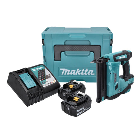 Makita DBN 500 RFJ Cloueuse sans fil, 15-50 mm, 18 V + 2x Batteries 3,0 Ah + Makpac + Chargeur