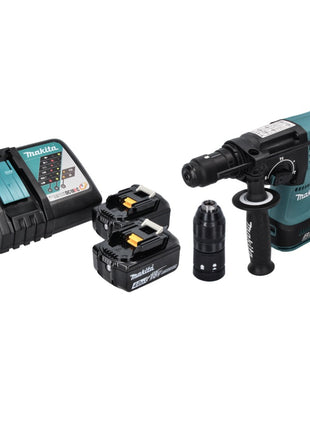 Taladro percutor a batería Makita DHR 243 RM 18 V SDS plus sin escobillas + 2x baterías 4,0 Ah + cargador