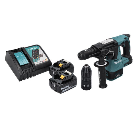 Makita DHR 243 RM Akku Bohrhammer 18 V SDS plus Brushless + 2x Akku 4,0 Ah + Ladegerät