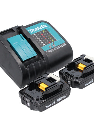 Makita Power Source Kit 18 V : 2x BL 1820 B Batteries 2,0 Ah + DC 18 SD Chargeur (197254-9) (194533-6)