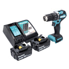 Makita DHP 487 RF Akku Schlagbohrschrauber 18 V 40 Nm Brushless + 2x Akku 3,0 Ah + Ladegerät - Toolbrothers