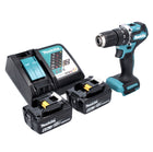 Makita DHP 487 RG Akku Schlagbohrschrauber 18 V 40 Nm Brushless + 2x Akku 6,0 Ah + Ladegerät - Toolbrothers