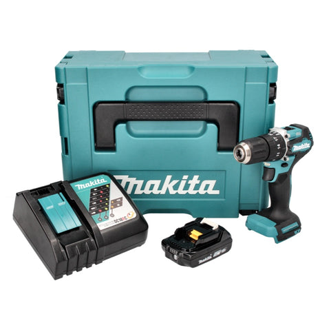 Taladro percutor inalámbrico Makita DHP 487 RA1J 18 V 40 Nm sin escobillas + 1x batería 2,0 Ah + cargador + Makpac