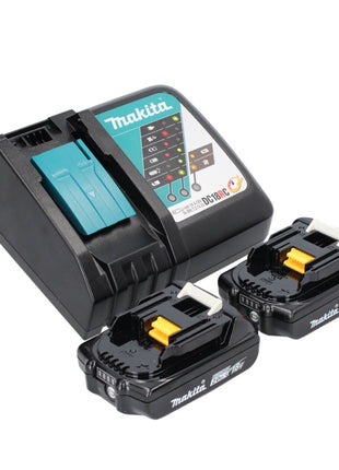 Taladro percutor inalámbrico Makita DHP 487 RAJ 18 V 40 Nm sin escobillas + 2x baterías 2,0 Ah + cargador + Makpac