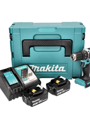 Makita DHP 487 RFJ Akku Schlagbohrschrauber 18 V 40 Nm Brushless + 2x Akku 3,0 Ah + Ladegerät + Makpac - Toolbrothers