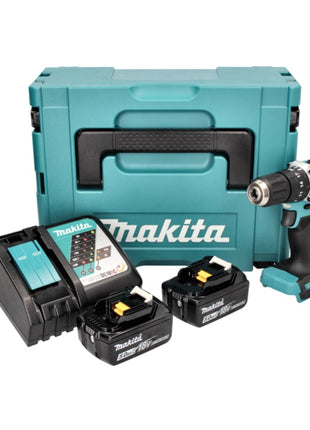 Makita DHP 487 RTJ Akku Schlagbohrschrauber 18 V 40 Nm Brushless + 2x Akku 5,0 Ah + Ladegerät + Makpac - Toolbrothers