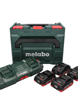 Metabo 18 V LiHD Basis Set + 4x Akku 4,0 Ah + ASC 145 DUO Ladegerät + metaBOX