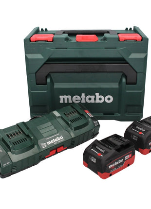 Kit de base Metabo 18 V LiHD + 2x batterie 5,5 Ah + chargeur ASC 145 DUO + ​​metaBOX