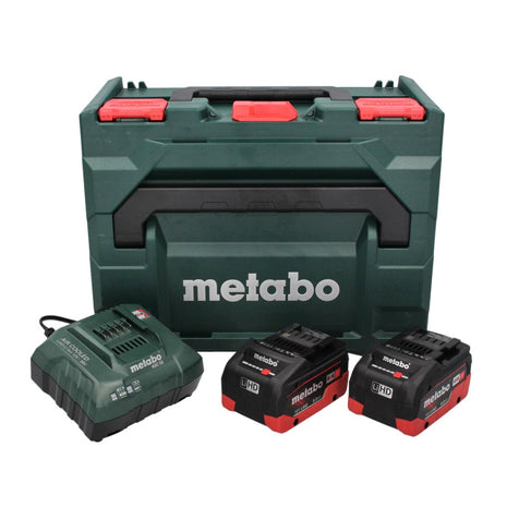 Kit de base Metabo 18 V LiHD + 2x batterie 8,0 Ah + chargeur ASC 55 + métaBOX