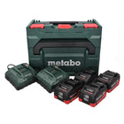 Set básico Metabo 18 V LiHD + 4x baterías 10,0 Ah + 2x cargador ASC 55 + metaBOX