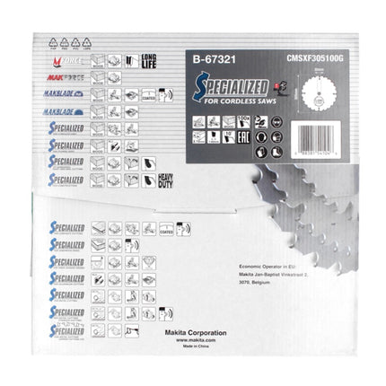Makita CMSXF305100G Sega circolare SPECIALIZED EFFICUT 305 x 2,15 x 30 mm ( B-67321 ) - 100 denti, per legno