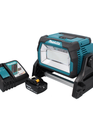 Makita DML 809 RG1 Foco de construcción LED con batería 18 V 10000 lm + 1x batería 6,0 Ah + cargador