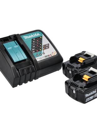 Makita DML 809 RG Foco de construcción LED con batería 18 V 10000 lm + 2x baterías 6,0 Ah + cargador