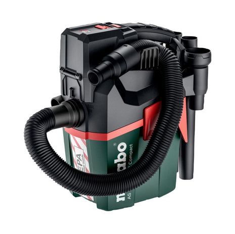 Metabo AS 18 HEPA PC Compact Aspirateur sans fil 18 V 6 l eau et poussière avec fonction soufflage (602029850) - sans batterie, sans chargeur