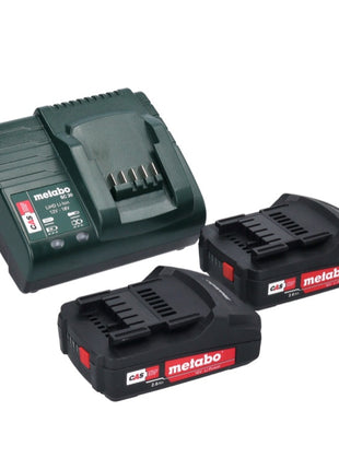 Metabo SB 18 Set Akku Schlagbohrschrauber 18 Volt 48 Nm ( 602245880 ) + 2x Akku 2,0 Ah + Ladegerät + 88 tlg. Bit Bohrer Set + Koffer