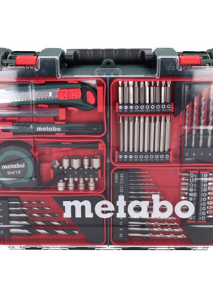 Metabo SB 18 Set Akku Schlagbohrschrauber 18 Volt 48 Nm ( 602245880 ) + 2x Akku 2,0 Ah + Ladegerät + 88 tlg. Bit Bohrer Set + Koffer