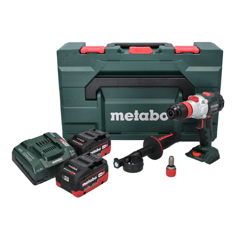 Metabo SB 18 LTX BL Q I Trapano avvitatore con percussione a batteria 18V 130 Nm ( 602361660 ) + 2x Batterie 5,5 Ah + Caricatore + Valigetta metaBOX