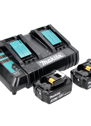 Makita Power Source Kit 18 V mit 2x BL 1830 B 3,0 Ah Akku ( 197599-5 ) + DC 18 SH Doppel Ladegerät ( 199687-4 )