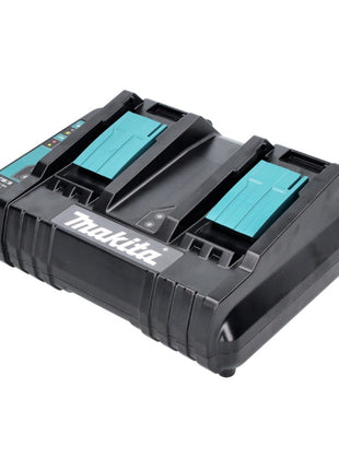 Makita Power Source Kit 18 V : 2x BL 1830 B Batteries 3,0 Ah + DC 18 SH Chargeur double + Makpac (197599-5) (199687-4)