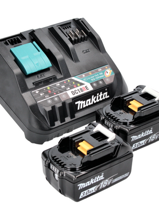 Makita Power Source Kit 18 V mit 2x BL 1830 B Akku 3,0 Ah ( 2x 197599-5 ) + DC 18 RE Multi Schnell Ladegerät ( 198720-9 )