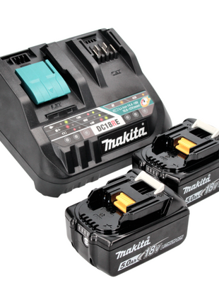 Makita Power Source Kit 18 V mit 2x BL 1850 B Akku 5,0 Ah ( 2x 197280-8 ) + DC 18 RE Multi Schnell Ladegerät ( 198720-9 )