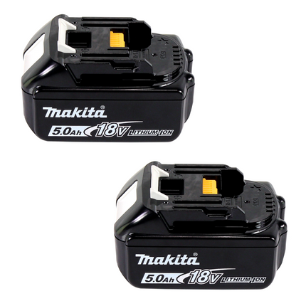 Kit di alimentazione Makita 18 V con - 2x batterie BL 1850 B 5,0 Ah (2x 197280-8) + caricatore DC 18 RE Multi-Fast (198720-9)