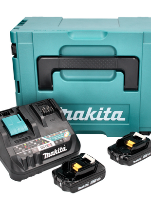 Makita Power Source Kit 18 V mit 2x BL 1820 B Akku 2,0 Ah ( 2x 197254-9 ) + DC 18 RE Multi Schnell Ladegerät ( 198720-9 ) + Makpac