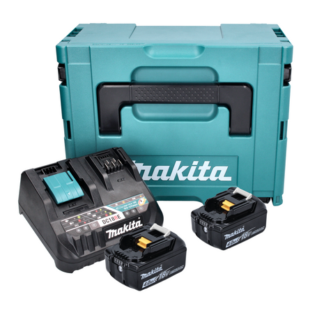 Makita Power Source Kit 18 V mit 2x BL 1840 B Akku 4,0 Ah ( 2x 197265-4 ) + DC 18 RE Multi Schnell Ladegerät ( 198720-9 ) + Makpac