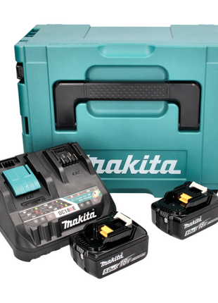 Makita Power Source Kit 18 V mit 2x BL 1850 B Akku 5,0 Ah ( 2x 197280-8 ) + DC 18 RE Multi Schnell Ladegerät ( 198720-9 ) + Makpac