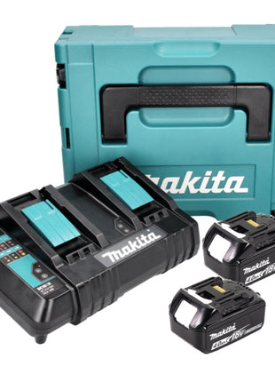 Makita Power Source Kit 18 V mit 2x BL 1840 B 4,0 Ah Akku ( 197265-4 ) + DC 18 SH Doppel Ladegerät ( 199687-4 ) + Makpac