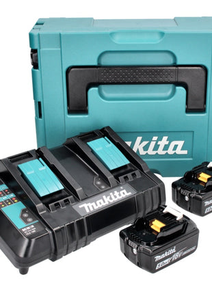 Makita Power Source Kit 18 V avec 2x BL 1850 B5,0 Ah batterie ( 197280-8 ) + DC 18 SH double chargeur ( 199687-4 ) + Makpac