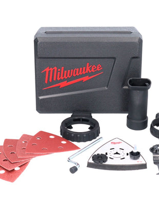 Milwaukee M18 FMT-0X FUEL multiherramienta a batería 18 V sin escobillas (4933478491) + set de accesorios 7 piezas + caja HD - sin batería, sin cargador