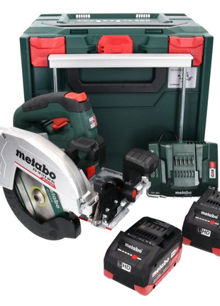 Sierra circular manual a batería Metabo KS 18 LTX 66 BL 18 V 165 mm (611866810) + 2x batería 8,0 Ah + cargador + metaBOX