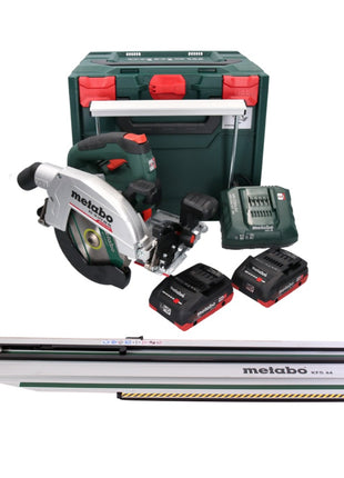 Metabo KS 18 LTX 66 BL Akku Handkreissäge 18 V 165 mm + 2x Akku 4,0 Ah + Ladegerät + Kappschiene + metaBOX