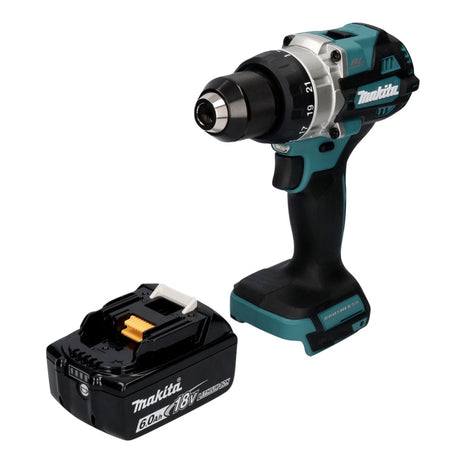 Makita DDF 486 G1 taladro atornillador inalámbrico 18 V 130 Nm sin escobillas + 1x batería 6,0 Ah - sin cargador