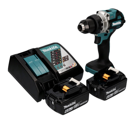 Trapano avvitatore a batteria Makita DDF 486 RG 18 V 130 Nm senza spazzole + 2x batteria ricaricabile 6,0 Ah + caricabatterie