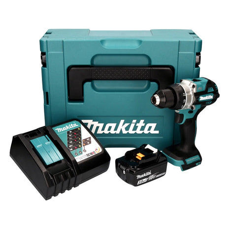 Makita DDF 486 RF1J taladro atornillador inalámbrico 18 V 130 Nm sin escobillas + 1x batería 3,0 Ah + cargador + Makpac