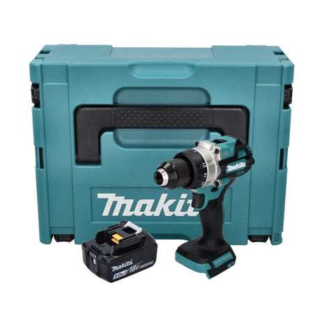 Makita DDF 486 T1J Perceuse-visseuse sans fil 18 V 130 Nm Brushless + 1x batterie 5,0 Ah + Makpac - sans chargeur