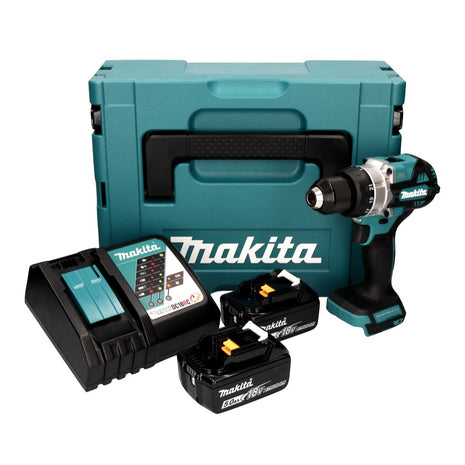 Maktia DDF 486 RTJ Perceuse-visseuse sans fil 18 V 130 Nm Brushless + 2x Batteries 5,0 Ah + Chargeur + Makpac