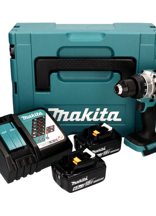 Makita DDF 486 RGJ Akku Bohrschrauber 18 V 130 Nm Brushless + 2x Akku 6,0 Ah + Ladegerät + Makpac