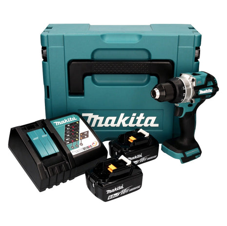 Makita DDF 486 RGJ Perceuse-visseuse sans fil 18 V 130 Nm Brushless + 2x batterie 6,0 Ah + chargeur + Makpac