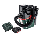 Metabo AS 18 HEPA PC Compact Akku Sauger 18 V 6 l Nass und Trocken Sauger mit Blasfunktion + 1x Akku 4,0 Ah + Ladegerät