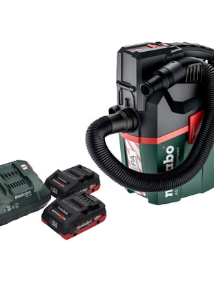 Metabo AS 18 HEPA PC Aspirateur à batterie compact 18 V Aspirateur eau et poussière 6 l avec fonction soufflante + 2x batteries 4,0 Ah + chargeur