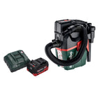 Metabo AS 18 HEPA PC Aspirateur à batterie compact 18 V Aspirateur eau et poussière 6 l avec fonction soufflante + 1 batterie 8,0 Ah + chargeur