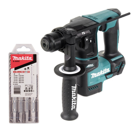 Makita DHR 171 Z Marteau perforateur sans fil 18 V 1,2 J SDS plus Brushless + 5 pcs. jeu de forets - sans batterie, sans chargeur